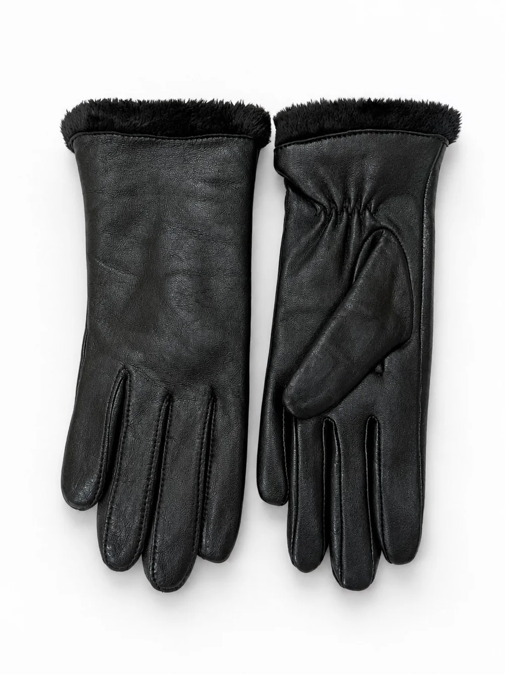 Charter Club women’s leather gloves in classic black, size Small.